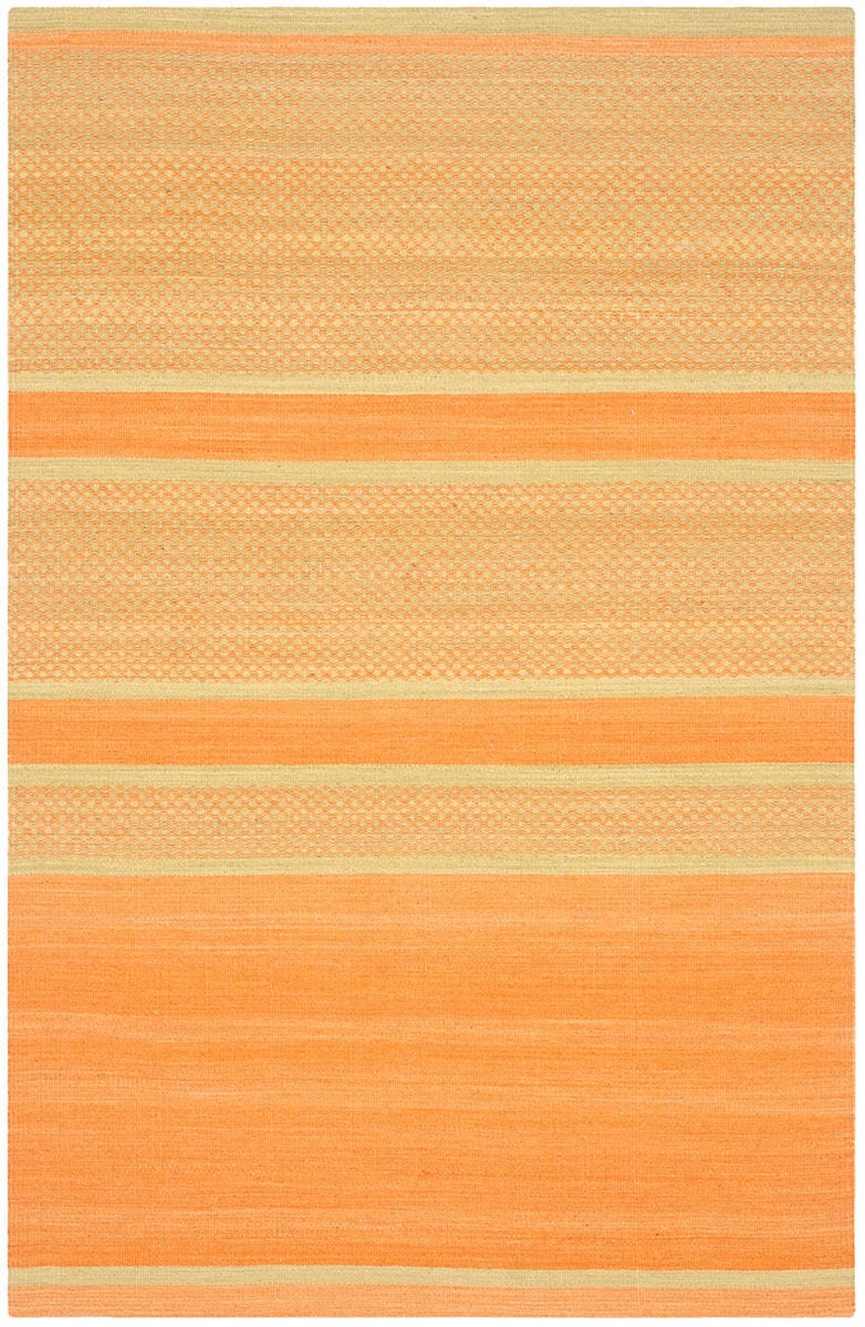 Safavieh Kilim Klm952D Orange / Lime Striped Area Rug