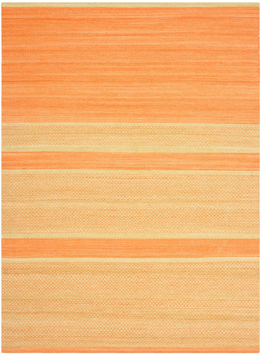 Safavieh Kilim Klm952D Orange / Lime Striped Area Rug