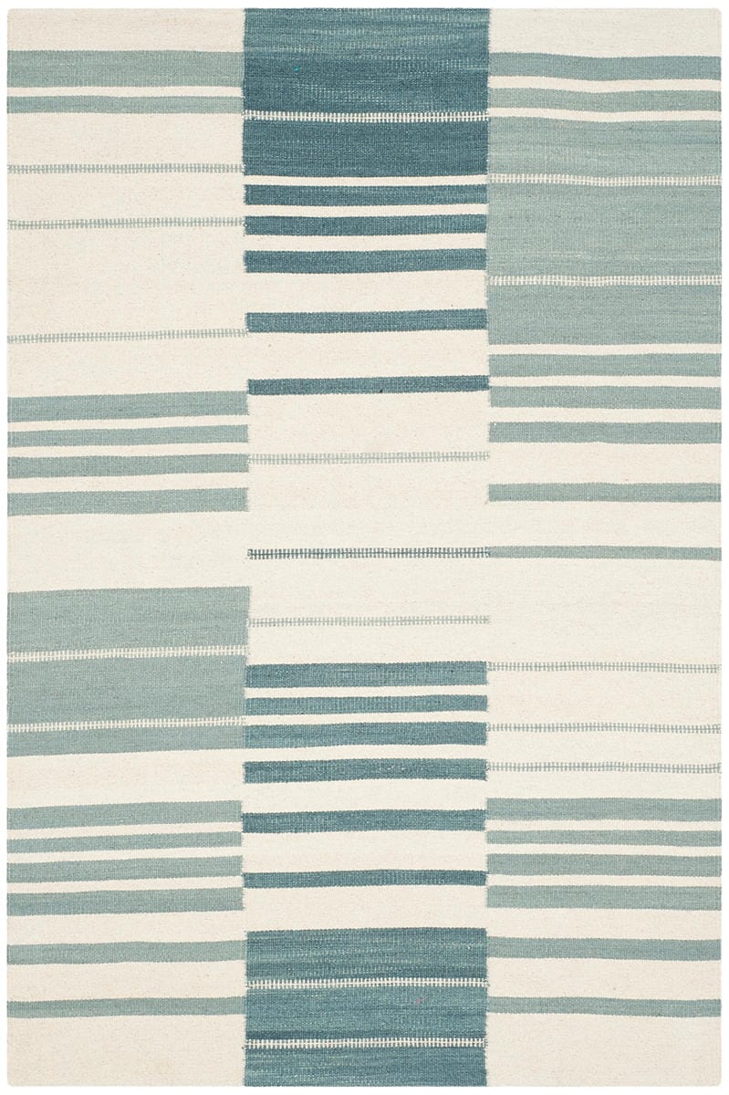 Safavieh Kilim Klm953A Blue / Ivory Striped Area Rug