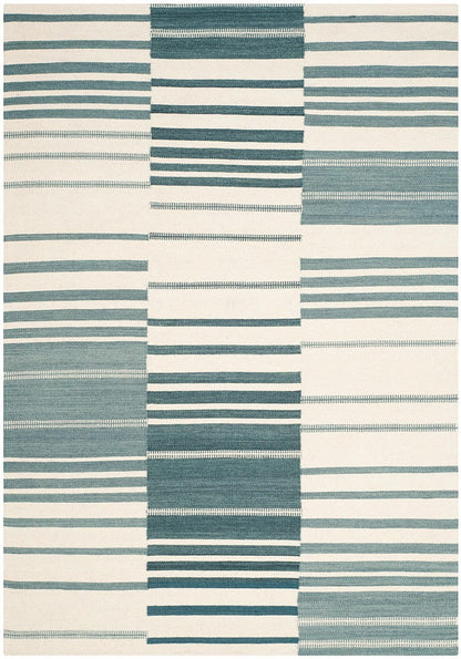 Safavieh Kilim Klm953A Blue / Ivory Striped Area Rug