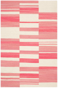 Safavieh Kilim Klm953C Pink / Ivory Striped Area Rug