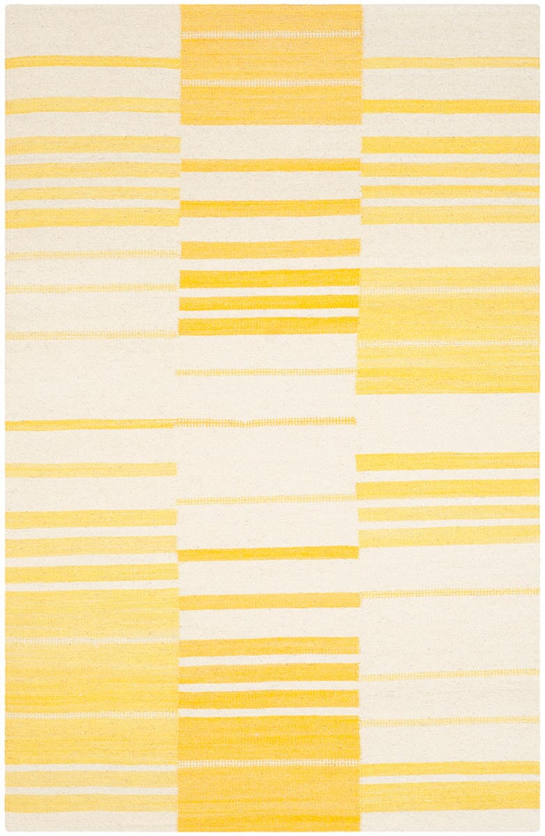 Safavieh Kilim Klm953D Gold / Ivory Striped Area Rug