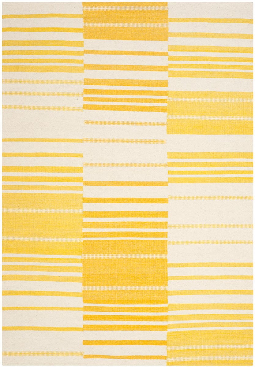 Safavieh Kilim Klm953D Gold / Ivory Striped Area Rug