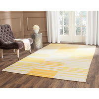 Safavieh Kilim Klm953D Gold / Ivory Striped Area Rug