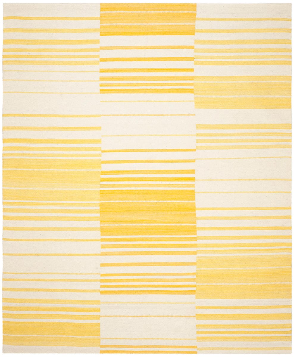 Safavieh Kilim Klm953D Gold / Ivory Striped Area Rug