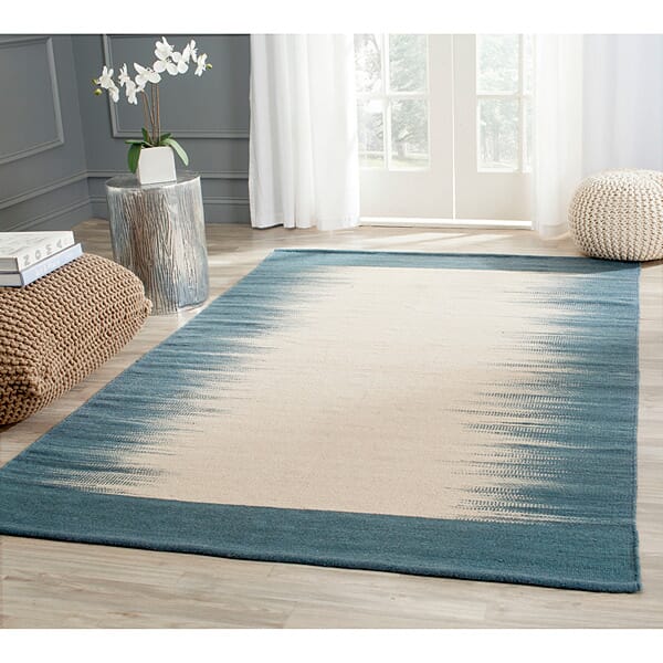 Safavieh Kilim Klm961A Beige / Light Blue Bordered Area Rug