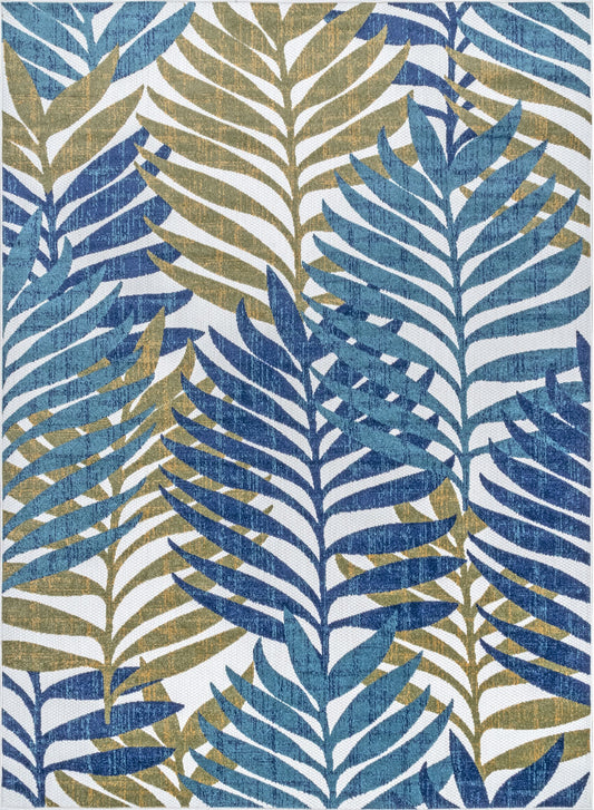 Nuloom Molly Tropical Leaves Nmo2635A Blue Area Rug