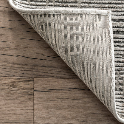 Nuloom Helene Pin Stripe Nhe1456B Gray Area Rug