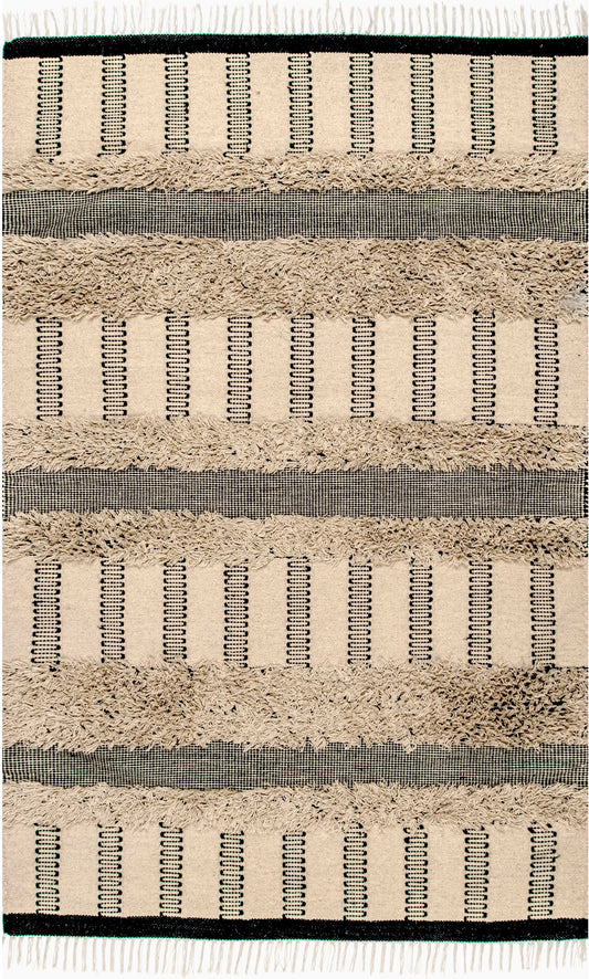 Nuloom Rosalyn Ziggy Stripes Nro3326A Tan Area Rug