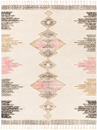 Surya Khemisset Kms-2314 Black, Cream, Bright Pink, Camel Area Rug