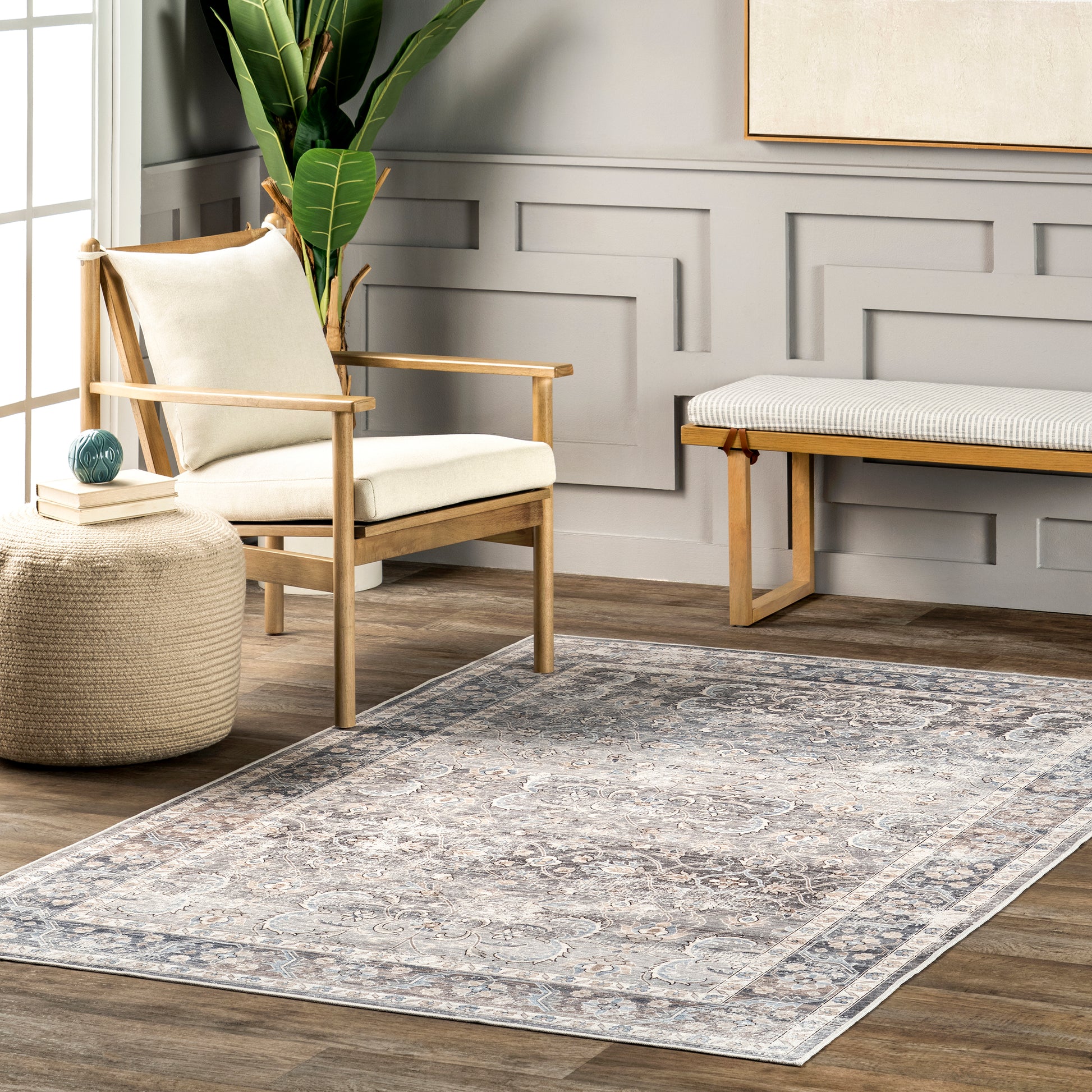 AreaRugs.com Wavaj Nwa1020A Gray Area Rug