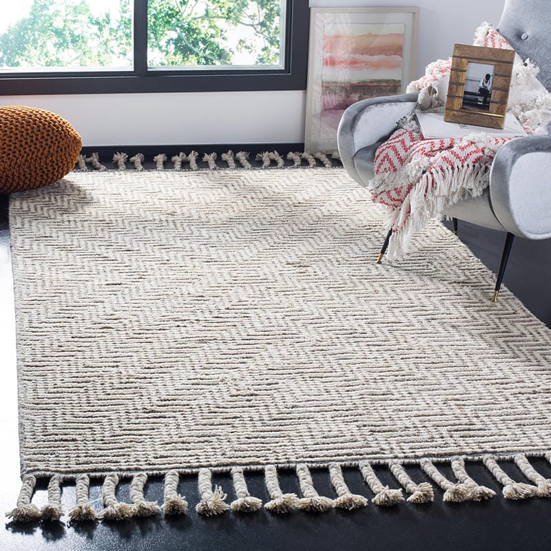 Safavieh Kenya Kny150A Ivory / Grey Moroccan Area Rug