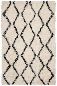 Safavieh Kenya Kny250Z Black / Ivory Moroccan Area Rug