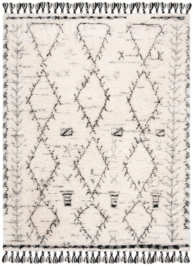 Safavieh Kenya Kny352A Ivory / Black Moroccan Area Rug