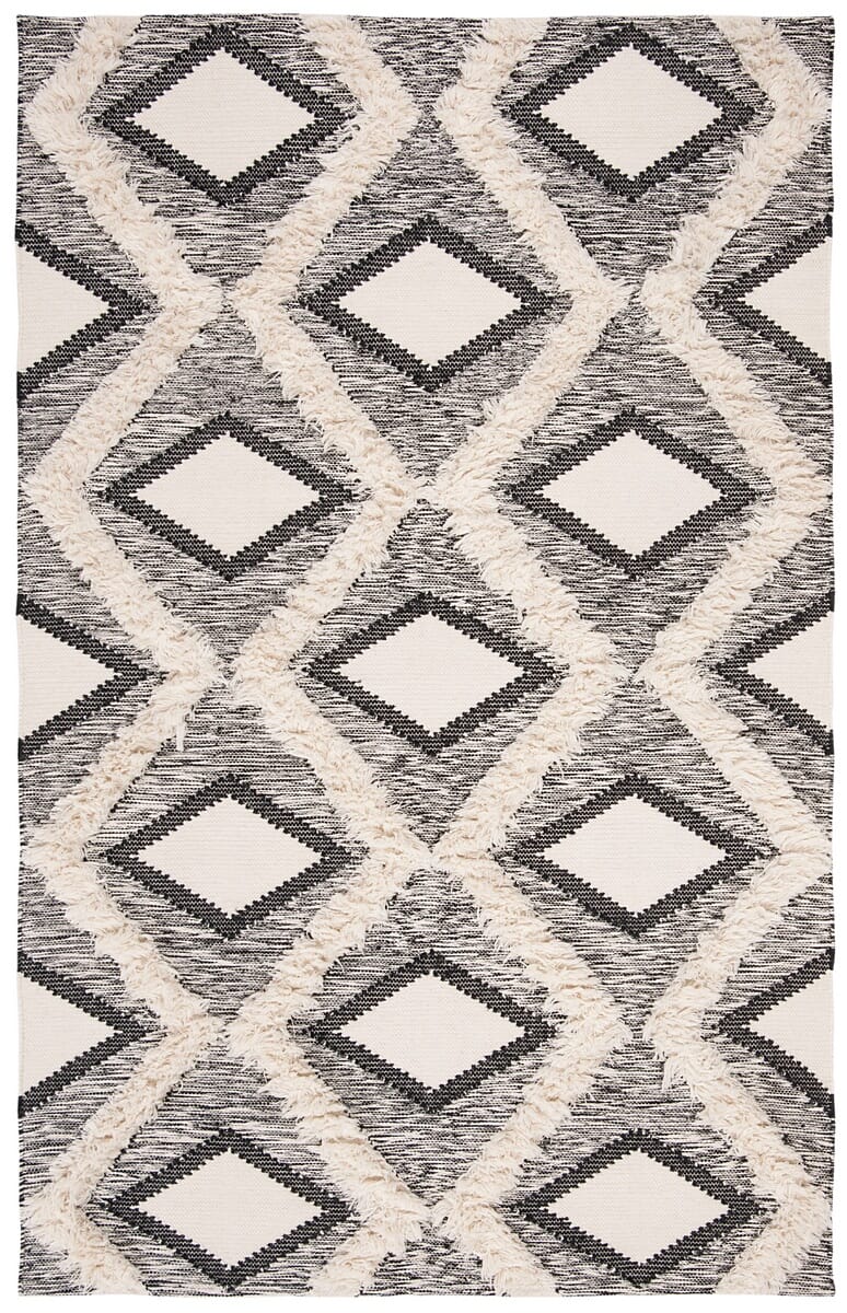 Safavieh Kenya Kny454Z Black / Ivory Moroccan Area Rug