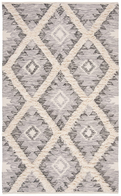 Safavieh Kenya Kny455H Charcoal / Ivory Moroccan Area Rug