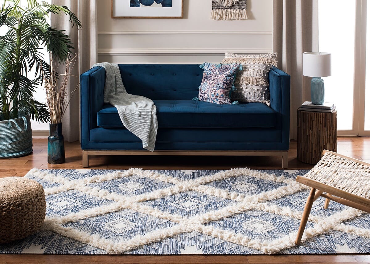 Safavieh Kenya Kny455M Blue / Ivory Moroccan Area Rug