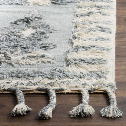 Safavieh Kenya Kny601B Grey / Ivory Moroccan Area Rug