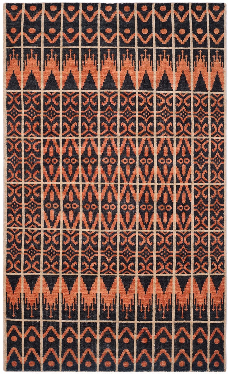 Safavieh Kenya Kny609A Orange / Black Southwestern Area Rug