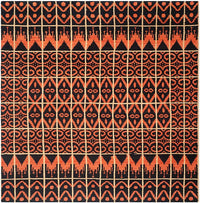 Safavieh Kenya Kny609A Orange / Black Southwestern Area Rug