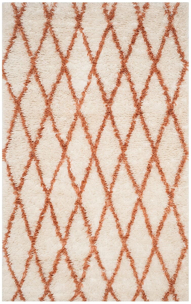 Safavieh Kenya Kny712B Ivory / Terracotta Geometric Area Rug