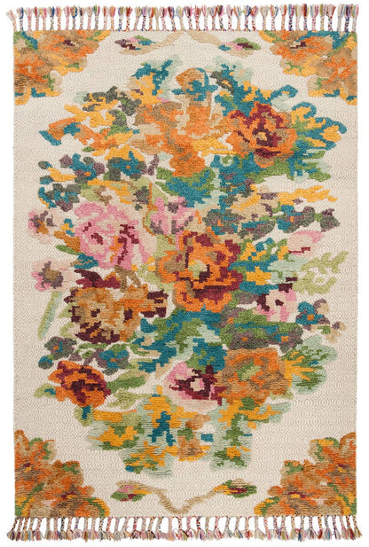 Safavieh Kenya Kny801W Orange / Light Grey Floral / Country Area Rug