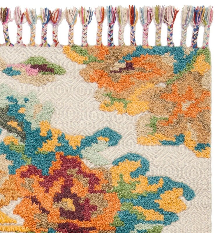 Safavieh Kenya Kny801W Orange / Light Grey Floral / Country Area Rug