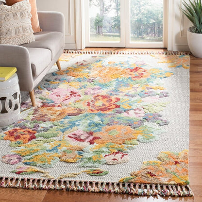 Safavieh Kenya Kny801W Orange / Light Grey Floral / Country Area Rug