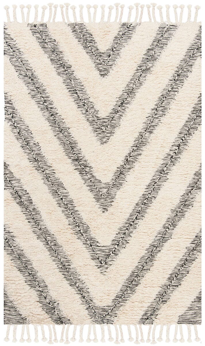 Safavieh Kenya Kny901H Black / Ivory Chevron Area Rug