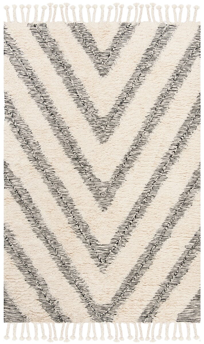 Safavieh Kenya Kny901H Black / Ivory Chevron Area Rug