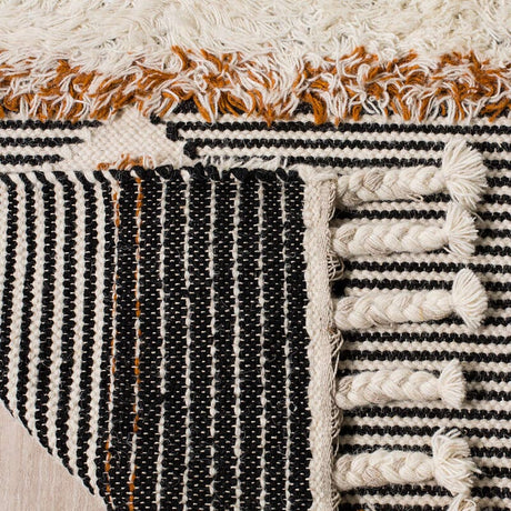 Safavieh Kenya Kny904A Ivory/Black-Orange Rug.