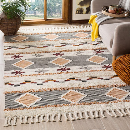 Safavieh Kenya Kny904A Ivory / Black-Orange Southwestern Area Rug