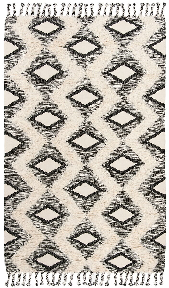 Safavieh Kenya Kny908H Black / Ivory Moroccan Area Rug