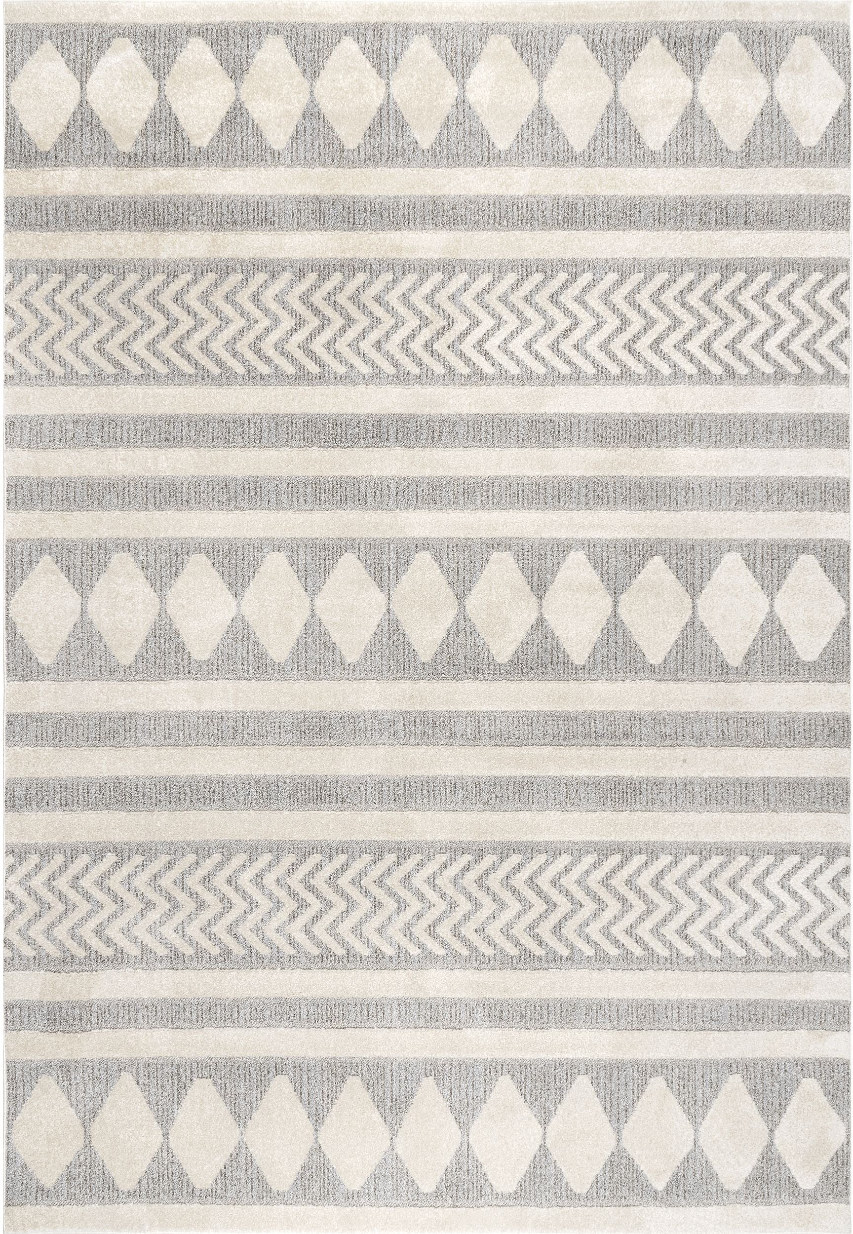 Nuloom Senna Banded Nse1319A Gray Area Rug