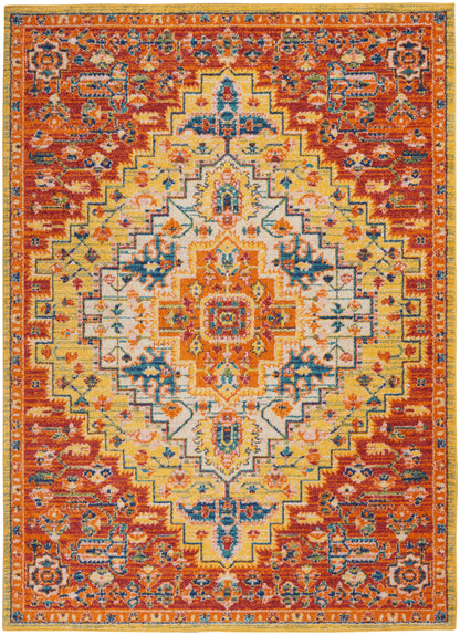 Nourison Allur Alr04 Red Multicolor Area Rug