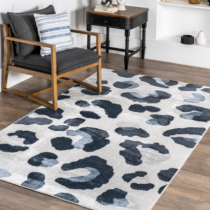 Nuloom Shakira Leopard Nsh2458A Light Gray Area Rug