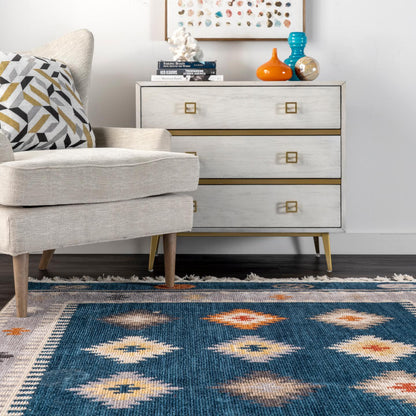 Nuloom Alia Tribal Nal2541A Blue Area Rug