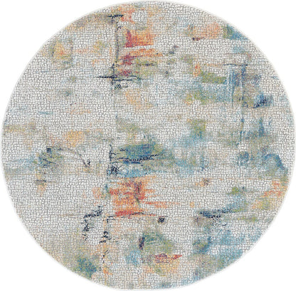 Nourison Ankara Global Anr09 Ivory / Multicolor Organic / Abstract Area Rug