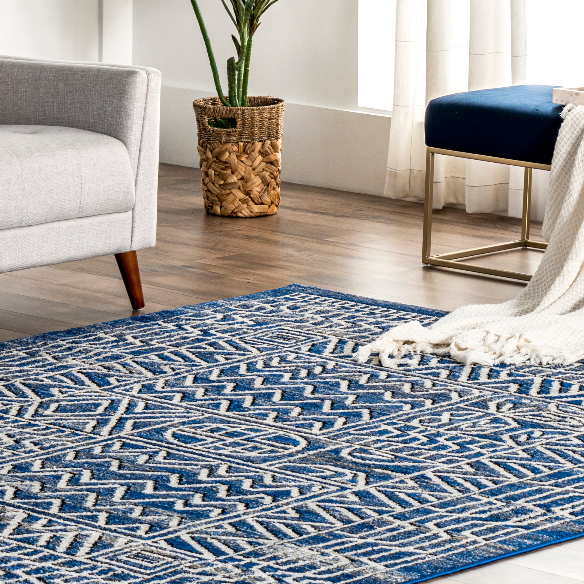 Nuloom Joannie Patterned Njo3117B Blue Area Rug