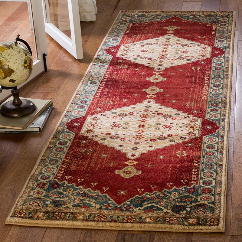 Safavieh Kashan Ksn300B Ivory / Blue Area Rug