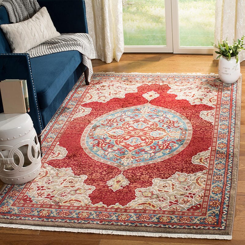 Safavieh Kashan Ksn302F Red / Blue Area Rug