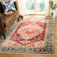 Safavieh Kashan Ksn306M Blue / Red Area Rug