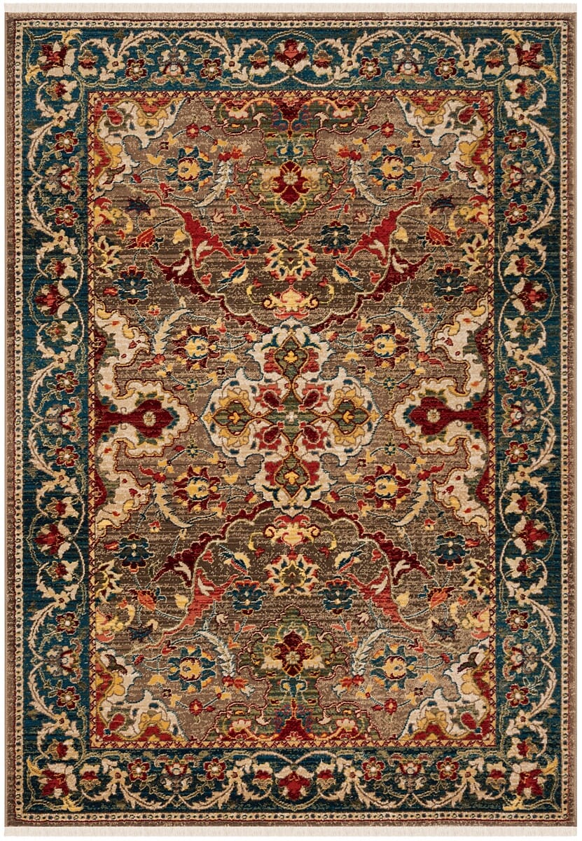 Safavieh Kashan Ksn307E Taupe / Blue Area Rug