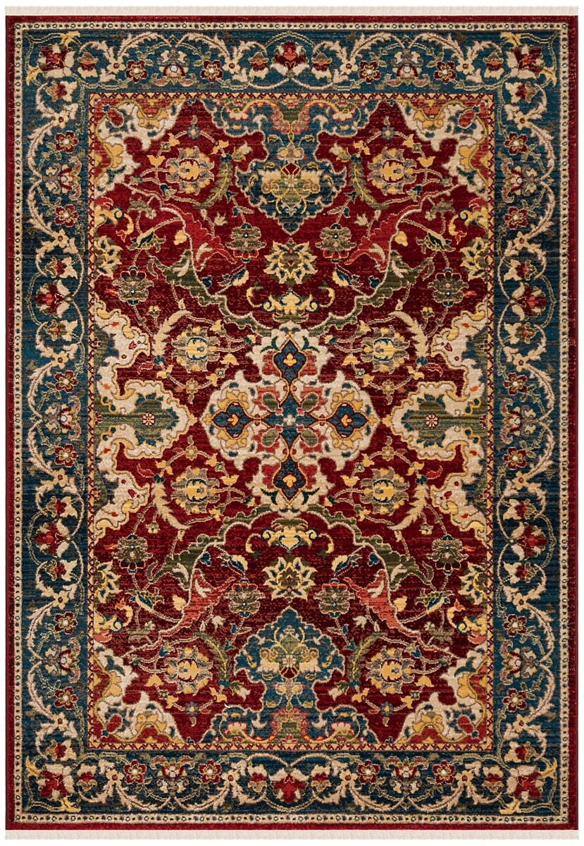 Safavieh Kashan Ksn307Q Red / Blue Area Rug