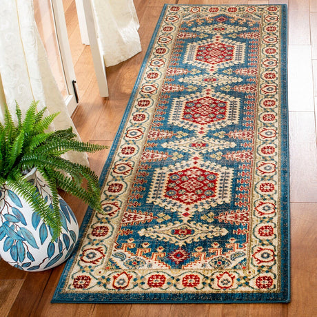 Safavieh Kashan Ksn308N Navy Blue / Ivory Rugs.