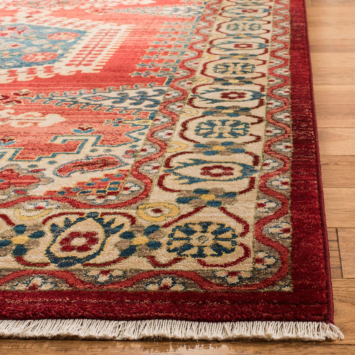 Safavieh Kashan Ksn308Q Red / Ivory Area Rug