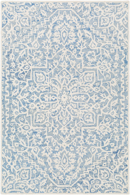 Surya Kayseri Ksr-2307 Denim, Ice Blue, Cream Area Rug