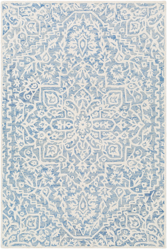 Surya Kayseri Ksr-2307 Denim, Ice Blue, Cream Area Rug