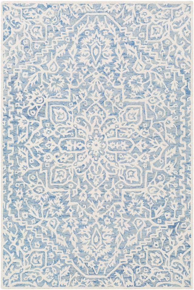 Surya Kayseri Ksr-2307 Denim, Ice Blue, Cream Rugs.