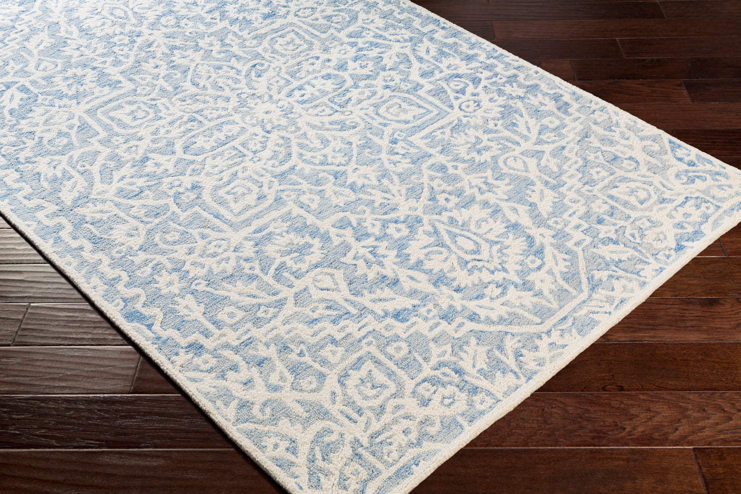 Surya Kayseri Ksr-2307 Denim, Ice Blue, Cream Rugs.